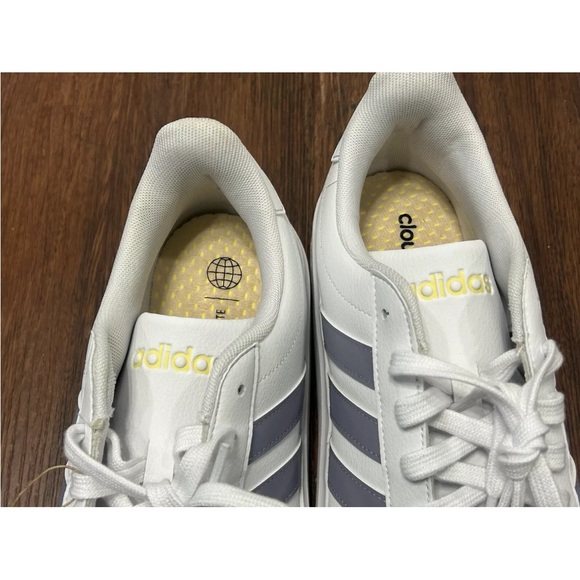 NEW! Adidas Women's Grand Court 2.0 Tennis Shoes Grey Stripes White Cloudfoam - Picture 5 of 9